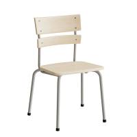 Classic 151 elevstol i massiv birk med alugr&aring;t stel