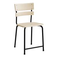 Classic 156 elevstol i massiv birk med fodst&oslash;tte og sort stel 