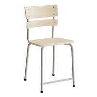 Classic 156 elevstol i massiv birk med fodst&oslash;tte og alugr&aring;t stel 