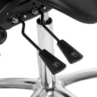 Sadelstol Stingray Comfort model 2501 lav model med Sort PU-Skum sæde