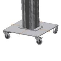 Hjulsæt til ErgoSingle Workstation, 4 stk. drejelige hjul