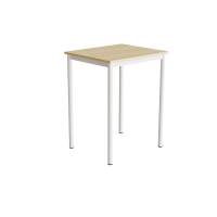 Office skrivebord 70x60cmm højde 90cm birk laminat, hvidt stel