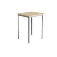 Office skrivebord 70x60cmm højde 90cm birk laminat, alugråt stel