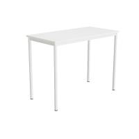Bord Combi 120x60cm i hvid h&oslash;jtrykslaminat med hvidt stel, h&oslash;jde 90cm
