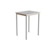 Office skrivebord 70x60cmm højde 90cm lys grå linoleum, alugråt stel