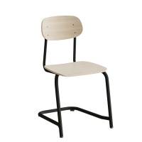 Atlas elevstol fritsving hvidpigmenteret egelaminat med sort stel