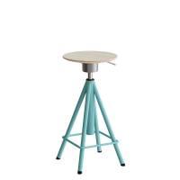 Atlas taburet med vippefunktion og gasregulering, turkis ben