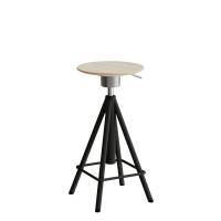 Atlas taburet med vippefunktion og gasregulering, sorte ben