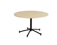 Zam rundt kantinebord Ø120cm birk laminat på sort stel