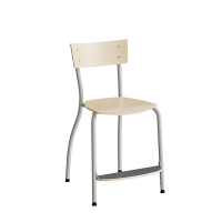 Strong 250 elevstol i birk laminat med alugr&aring;t stel