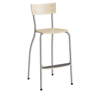 Strong 250 elevstol med birk laminat og alugr&aring;t stel