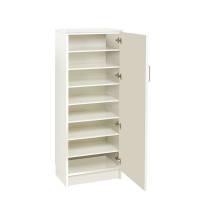 Sova pude- og tæppeskab i hvid laminat med 8 hylder