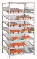 Boltless følgesektion lagerreol med FIFO hylder 2000x1000x600mm