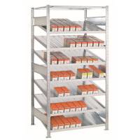 Boltless f&oslash;lgesektion lagerreol med FIFO hylder 2000x1000x800mm