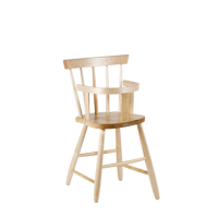 Børnestol med bøjle og siddehøjde 330mm i klarlakeret massiv birk