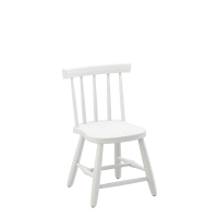 Børnestol med en siddehøjde på 330mm i hvidbejdset massiv birk