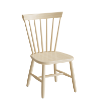 Enkel 3173 træstol 370mm i klarlakeret massiv birk