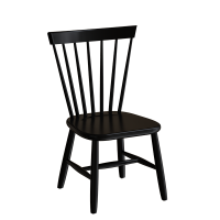 Enkel 3173 træstol 370mm i sortbejdset massiv birk