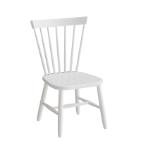 Enkel 3173 træstol 370mm i hvidbejdset massiv birk