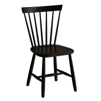 Enkel 3173 træstol 440mm i sortbejdset massiv birk