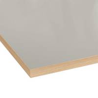 Bordplade 2500x800x40mm i lys grå vinyl med bøg ABS kant 