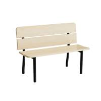 Pausa 551 tr&aelig;b&aelig;nk 1100mm i birk laminat med sort stel