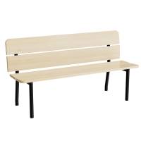 Pausa 551 tr&aelig;b&aelig;nk 1500mm i birk laminat med sort stel