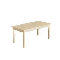 Elevbord 120x60cm i lydd&aelig;mpende birk laminat med massive birk ben, h&oslash;jde 55cm