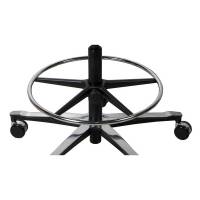 Fodring til kontorstol Malmstolen, &Oslash;500 mm, sort poleret