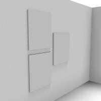 Lydabsorbent Sound Off EcoSUND til v&aelig;g 80x80cm, hvid