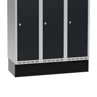 Sokkel til garderobeskab 900x400x150mm, sort