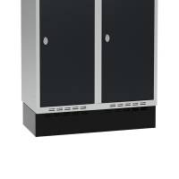 Sokkel til garderobeskab 800x400x150mm, sort