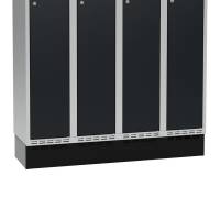 Sokkel til garderobeskab 1200x400x150mm, sort