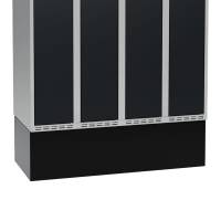 Høj sokkel til garderobeskab 120x55x32cm sort 