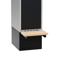 H&oslash;j sokkel til garderobeskab 40x55x32cm med siddeb&aelig;nk i birk