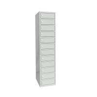 PC skab med el til laptop 1752x400x550mm 12 rum cylinderlås