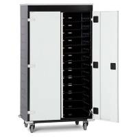 PC opladningsskab p&aring; hjul med 26 rum 1540x920x500mm