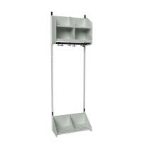 BST garderobe startsektion model A med 2 pladser 600mm lys grå