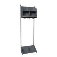 BST garderobe startsektion model A med 2 pladser 600mm m&oslash;rk gr&aring;