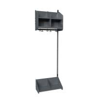 BST garderobe p&aring;bygningssektion model A 2 pladser 600mm m&oslash;rk gr&aring;