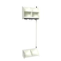 BST garderobe p&aring;bygningssektion model A 2 pladser 600mm hvid