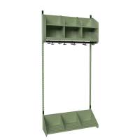 BST garderobe startsektion model A med 3 pladser 900mm grøn