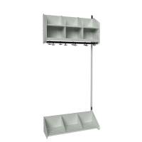 BST garderobe påbygningssektion model A 3 pladser 900mm lys grå