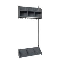 BST garderobe påbygningssektion model A 3 pladser 900mm mørk grå