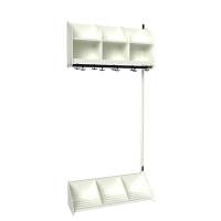 BST garderobe p&aring;bygningssektion model A 3 pladser 900mm hvid