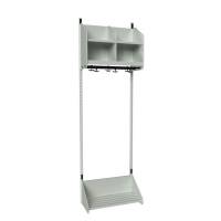 BST garderobe startsektion model B med 2 pladser 600mm lys gr&aring;