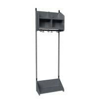 BST garderobe startsektion model B med 2 pladser 600mm m&oslash;rk gr&aring;