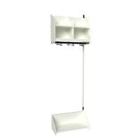 BST garderobe p&aring;bygningssektion model B med 2 pladser 600mm hvid