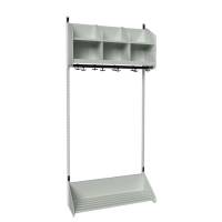 BST garderobe startsektion model B med 3 pladser 900mm lys grå