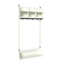 BST garderobe startsektion model B med 3 pladser 900mm hvid